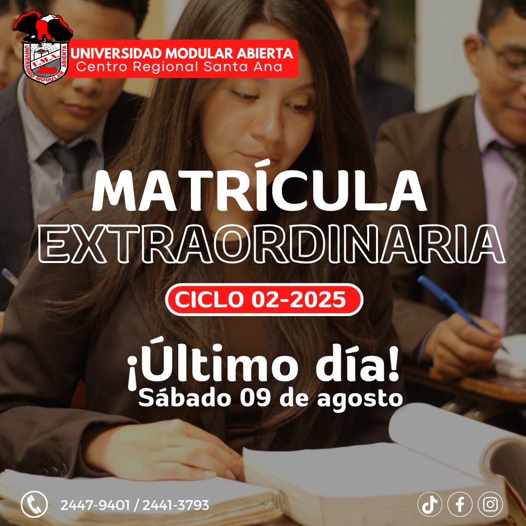 MATRÍCULA EXTRAORDINARIA 01