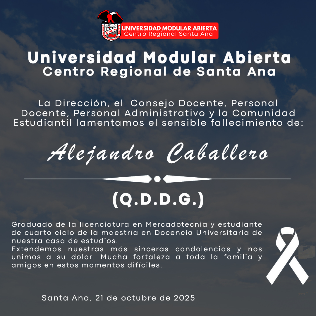 ESQUELA ESTUDIANTE ALEJANDRO CABALLERO